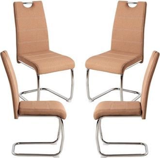 Regalos Miguel Regalos Miguel - Packs Sillas Comedor - Pack 4 Sillas Hallen Tela - Marr&oacute;n Arena