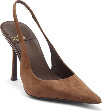 Jeffrey Campbell Fusion Slingback Pump in Brown Suede at Nordstrom Rack, Size 7.5
