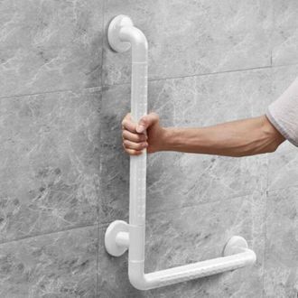 OEM Barra De Apoyo En Forma De L Para Personas Mayores, Barra De Apoyo Para Ducha, 69 X 59 Cm Con Anillos Iluminados, Barras De Apoyo Para Ba&ntilde;o, Extensi&oacute;n