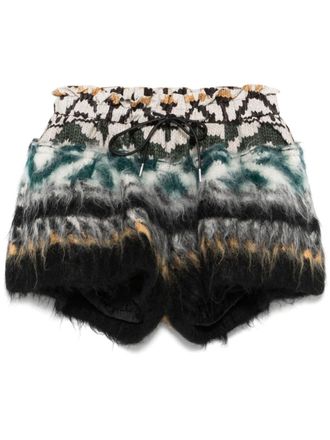 sacai Shorts con motivo jacquard - Nero