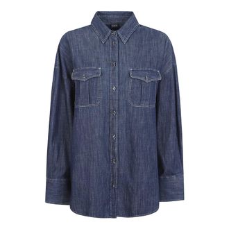 Fay Denim Shirts, female, Blue, Size: XS Camicia Jeans