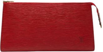 Louis Vuitton Pre-owned Clutches, female, Red, Size: ONE SIZE Pre-owned Epi Pochette Accessoires