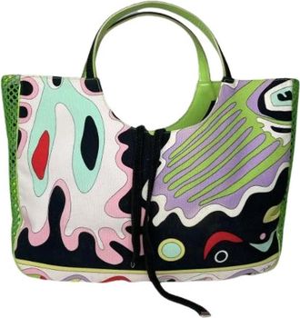 Emilio Pucci Pre-owned Canvas Tote Bag - Dames - Vintage Shopper - Veelkleurig - ONE Size - Vintage