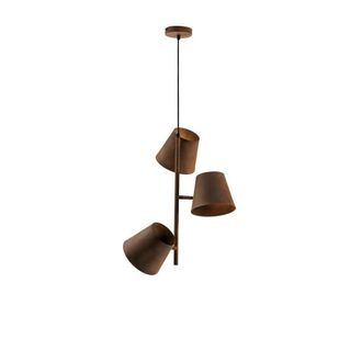Netlighting COLT 3 Light Multi Arm Pendant Ceiling Light Rust 51x59.5cm in Brown | Size: 51x59.5 cm