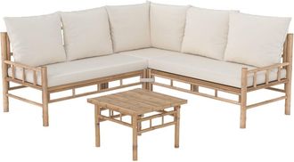 Rendez-Vous D&eacute;co Conjunto de jard&iacute;n blanco para 5 personas en bamb&uacute;