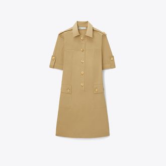 Tory Burch Womens Camp Dress in Tan, size 18