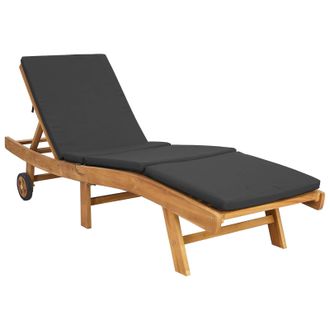 vidaXL Tumbona Marr&oacute;n Y Gris Oscuro Poli&eacute;ster Vidaxl