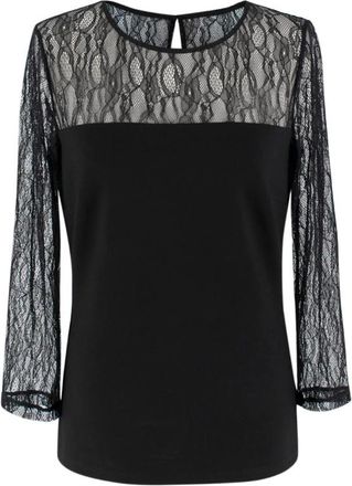 Bespoke Black Lace Panelled Top Size XXS