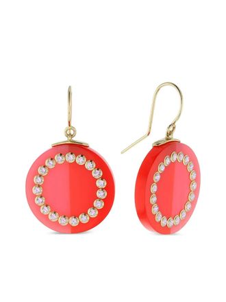 Mark Davis 18K yellow gold sapphire earrings - women - 18kt Yellow Gold/Pink Sapphire - One Size