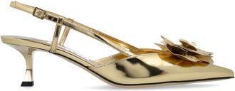 Jimmy Choo London Mimmi Slingback 50 - Dames - Pumps - Geel - 36 EU - Leer - Schoenen