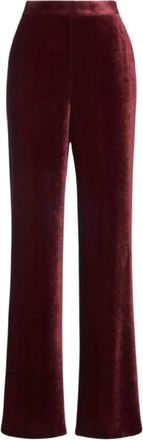 Etro Red Crushed Velvet Trousers Size XS