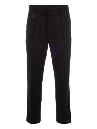 Paolo Pecora pleated-front drawstring-waist trousers - Brown
