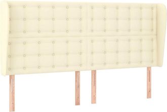 vidaXL Cabecero Con Orejas Cuero Sint&eacute;tico Crema 183x23x118/128cm Vidaxl