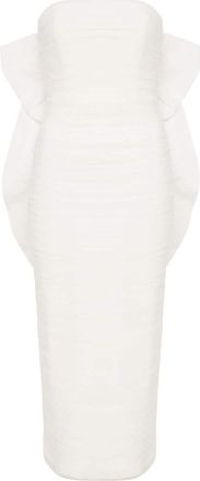 Rebecca Vallance Lily ruffled midi dress - women - Nylon - 4 - White