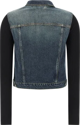 Coperni Hybrid Rib Denim Jacket - Blue