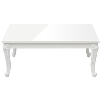 Berkfield Home Beautiful Coffee Table High Gloss White 100x50x42 cm Engineered Wood | Size: 100 x 50 x 42 cm