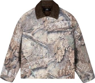 Represent Real Tree Camo Trucker Jacket - Heren - Zomerjassen - Veelkleurig - S - Katoen - Jassen