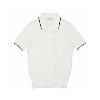 Gran Sasso Polo Shirts, female, White, Size: XS 57225 Polo Shirt
