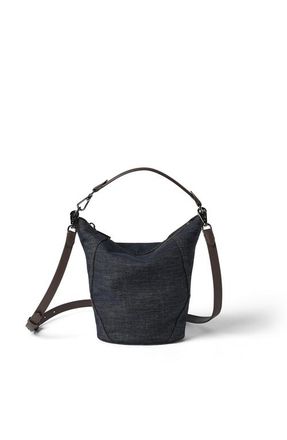 Brunello Cucinelli Twill BC Duo small bucket bag in Blue at Nordstrom