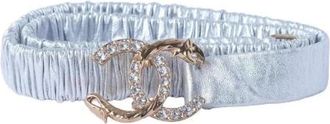 Chanel Pre-owned Vintage Leren Riem - Dames - Vintage Accessoires - Grijs - ONE Size - Leer - Vintage