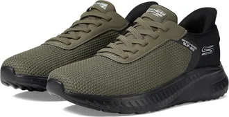 Skechers Hands Free Slip-Ins Squad Chaos - Balanced Edge Mens Shoes Olive : 7.5 D - Medium, Synthetic