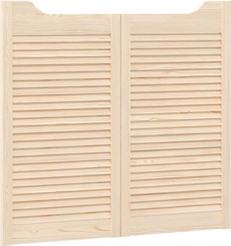vidaXL Puertas Batientes 2 Uds. 90 X 50 Cm Madera De Pino Maciza Vidaxl
