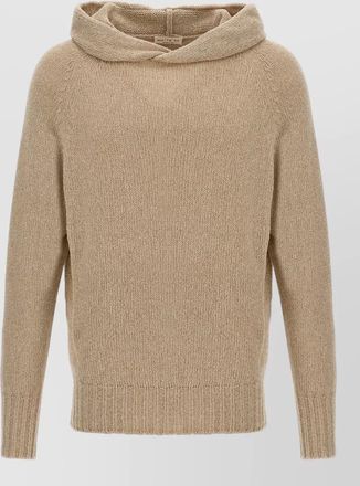 Maryya cashmere blend wool long-sleeve hooded sweater