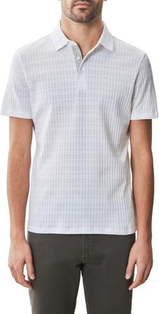 Robert Barakett Mozart Jacquard Polo in White at Nordstrom, Size Xx-Large