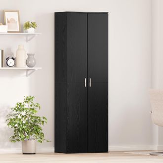 Berkfield Home Highboard Black Oak 60x35x180 cm Engineered Wood | Size: 60 x 35 x 180 cm