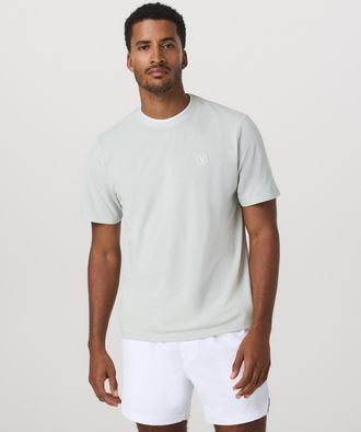 Vuori Clothing Short Sleeve Gamepoint T-Shirt - Relaxed Fit | Moonstone | Medium