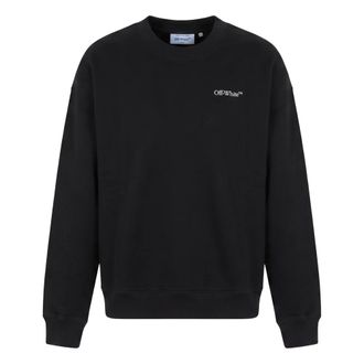Off-white Trui met subtiele borduring - Heren - Sweatshirts & Hoodies - Zwart - Maat: S Katoen