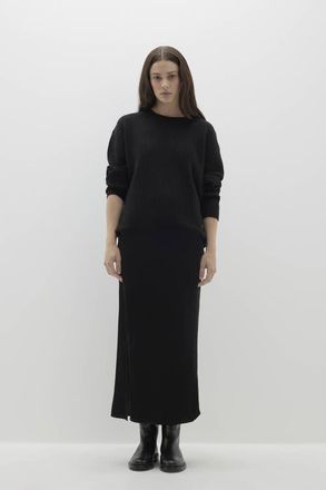 Naked Cashmere Campbell Ribbed Crewneck Cashmere Sweater in Black at Nordstrom, Size X-Small