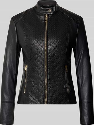 Guess Bikerjacke in Leder-Optik mit Stehkragen Modell CLAUDINE in Black, Gr&ouml;&szlig;e XL