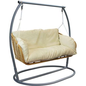 Milani Home Milani Home - jura - dondolo due posti con struttura in metallo bianca o antracite