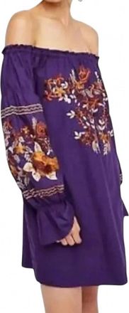 Free People Fleur Du Jour Mini Dress In Purple