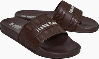 Original Penguin Mens Penguin Paradise Mens Chocolate Slides - Brown - Size: 10