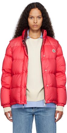 Moncler red and white jacket deals