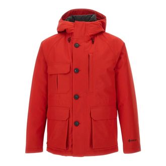 Woolrich Heavy GTX Mountain Jacket - Heren - Mantels - Rood - Maat: L Wol