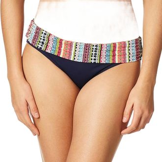 Anne Cole Jet Stripe Fold Bikini In Multi