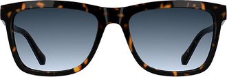 Calvin Klein Mens Modified Rectangle Sunglasses - Brown