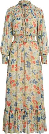 Polo Ralph Lauren floral-print georgette maxi dress - women - Viscose - 4 - Neutrals