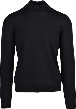 Gran Sasso Truien & Vesten, Heren, Zwart, 2Xl, Wol, Lupetto Turtleneck
