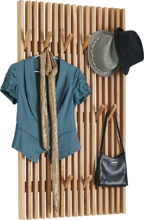 Linea Natura Garderobenpaneel, Eichefarben, Holz, Eiche, massiv, 66x120x5.5 cm, Aufhängemöglichkeit, Garderobe, Garderoben-Sets &