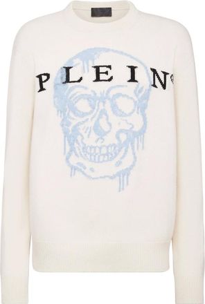 Philipp Plein Dames, Truien, Beige, Maat: XL Wol