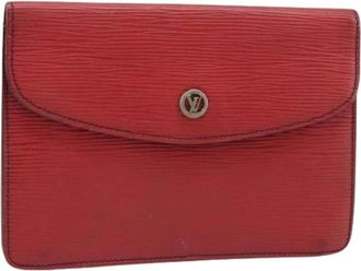 Louis Vuitton Pre-owned Wallets, female, Red, Size: ONE SIZE Pre-owned Epi Clutch Bag