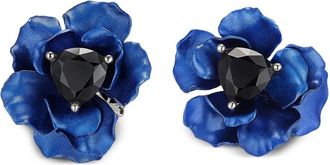 Anabela Chan 14K yellow gold and 18K gold vermeil Midnight diamond earrings - Silver