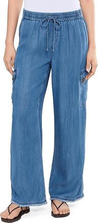 Tommy Bahama Chambray Olei Cargo Pants Womens Clothing Med Indigo Wash : XS 30, Linen/Lyocell/Tencel