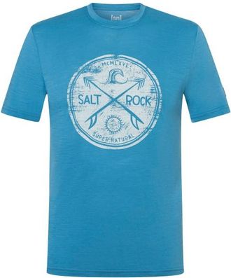 super.natural Salt & Rock Tee Merinoshirt f&uuml;r Herren | blau
