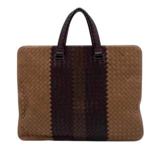 Bottega Veneta Pre-owned Tote Bags, female, Brown, Size: ONE SIZE Pre-owned Woven Business Tote