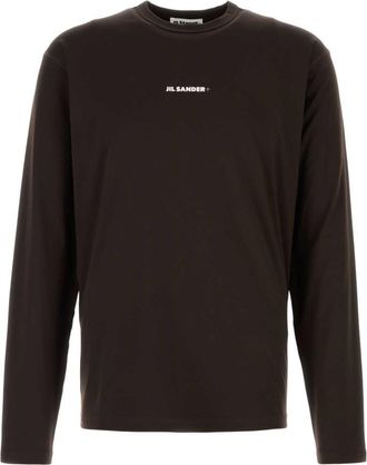 Jil Sander Brown Logo T-Shirt